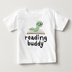 Läsa budddy Cute Bookworm med Bok T Shirt