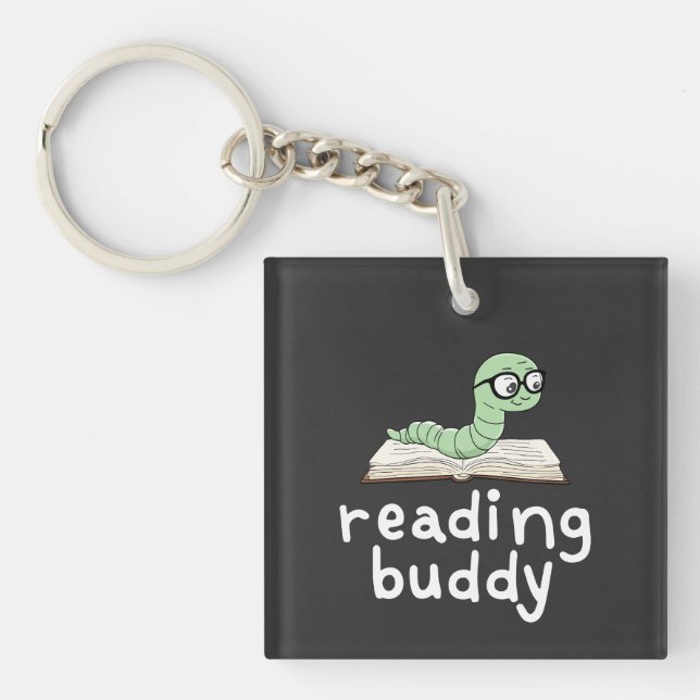 Läsa Buddy Cute Bookworm med Bok (Framsidan)