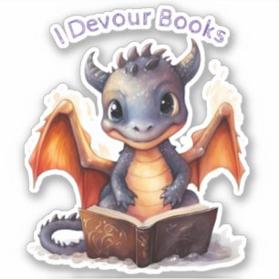 *~* Läsa Cute Baby Dragon AP88 I DEVOUR Bokar Klistermärken