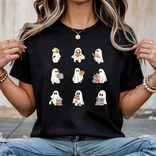 Läsa Cute Spöken-talesättet Bok Älskare Gift T Shirt (Skapare uppladdad)