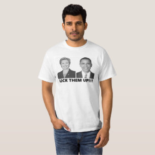 Låsa dem upp anti-Hillary som anti-Obama utrustar Tee Shirt
