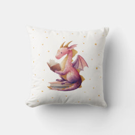 Läsa drakpillow - Bookish Kids rumsdekoration Kudde
