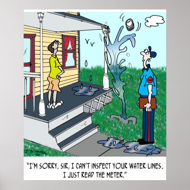 Läsa en mätare medan en läcka tänds poster (Framsidan)