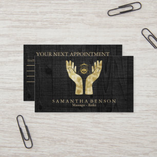 Läsa Händer Symbol Chakra Reiki Practitioner Visitkort