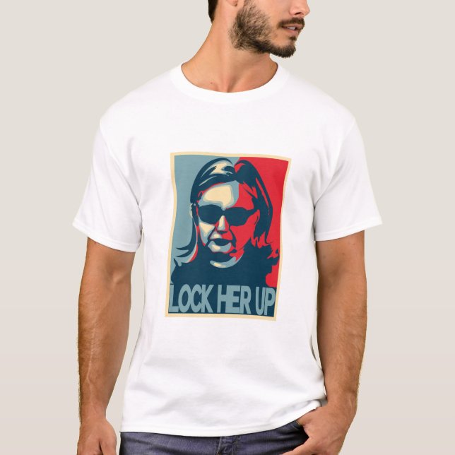 LÅSA HENNE UPP Anti-Hillary Tröja (Framsida)