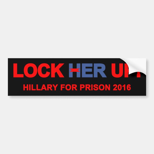 Låsa henne upp Hillary för fängelse Bildekal (Framsidan)