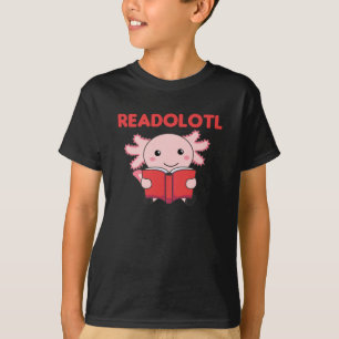 Läsa in en Axolotl som läser många Bokar T Shirt