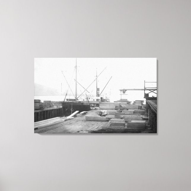 Läsa in lumber i allmän Hubbard-Frakt Canvastryck (Framsida)