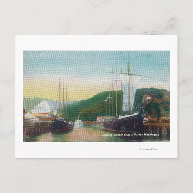 Läsa in lumber på scenen för skolelever vykort (Framsida)