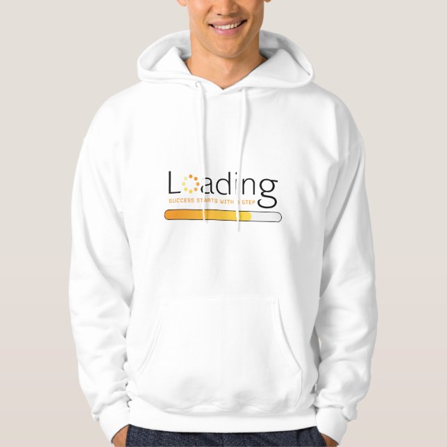 Läsa in - lyckas med början med ett steg hoodie (Framsida)