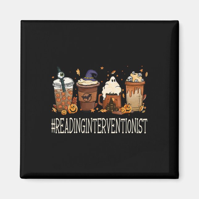 Läsa Interventionist Horror Fall Coffee Hallowed Magnet (Framsidan)
