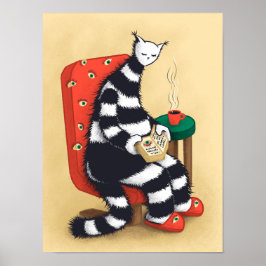 Läsa Kat Bok Älskare Poster