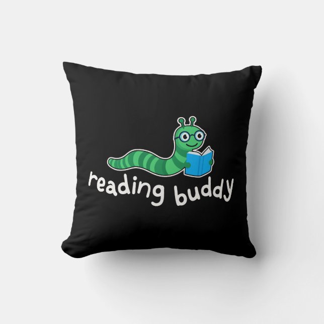 Läsa kompis Cute-bokmask med bok Kudde (Framsida)