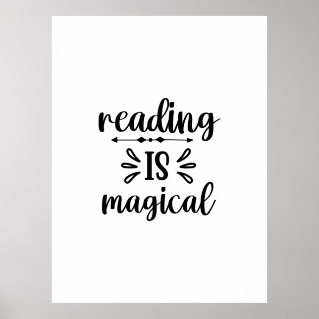 Läsa konst läsning är magisk poster (Framsidan)