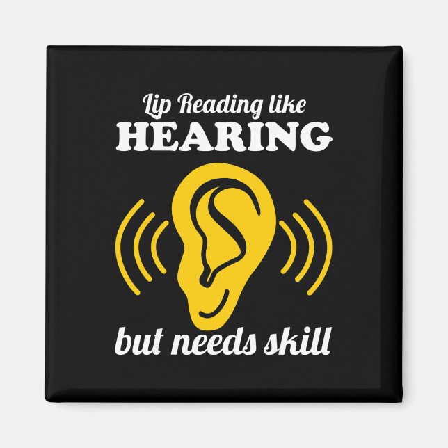 Läsa läppar som att höra  magnet (Framsidan)