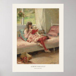 Läsa målning Albert Edelfilts Bra Friends Poster