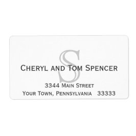 Läsa Monogram returadressetikett Fraktsedel