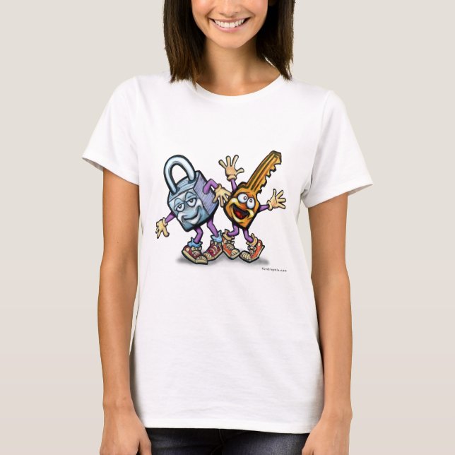 Låsa n-nyckeln tee shirt (Framsida)
