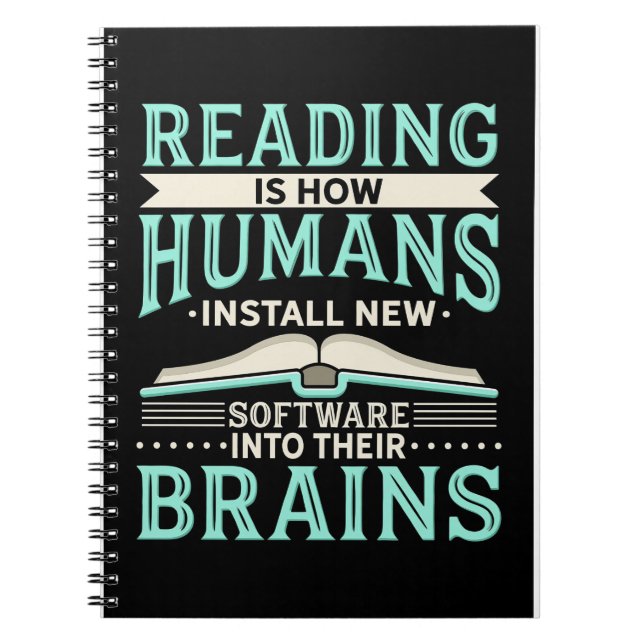 Läsa ny hjärna i Reader Gift Anteckningsbok (Framsidan)