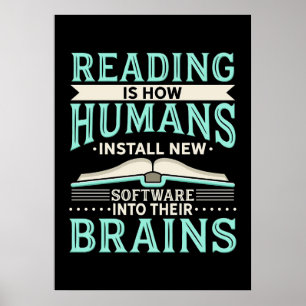 Läsa ny hjärna i Reader Gift Poster