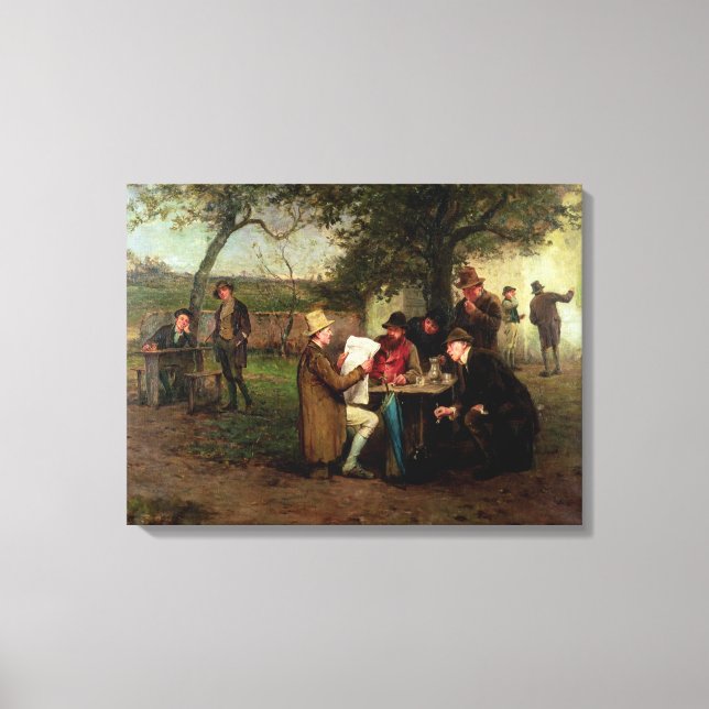 Läsa nyheter canvastryck (Framsida)