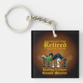Läsa och chess Grandmaster Acrylic Keychain
