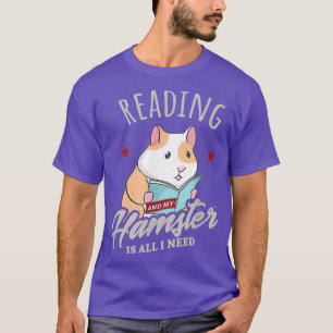 Läsa och Hamster Cute Sayed Bok Hobby T Shirt