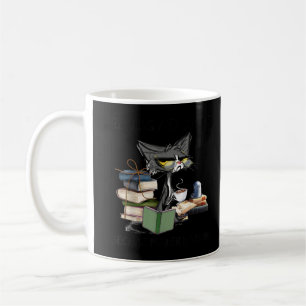 Läsa och kaffe eftersom mord är fel katt kaffemugg