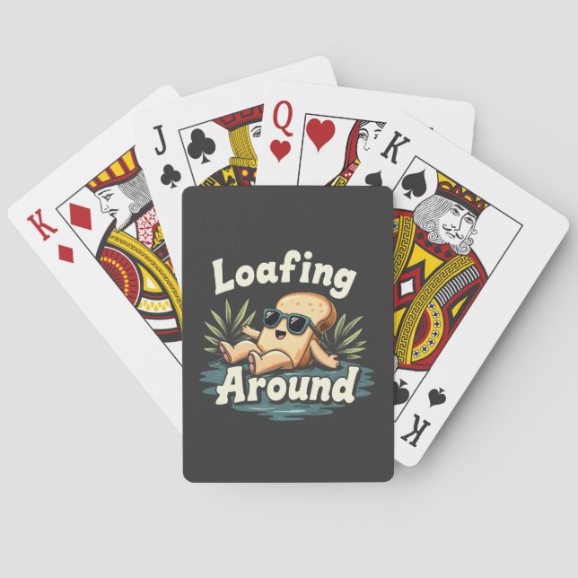 Läsa runt relaxerande brödmat Älskare Casinokort (Baksidan)
