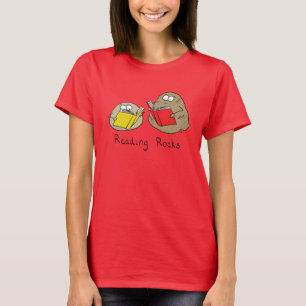 Läsa Sten Funny Bok Kvinnors T-Shirt