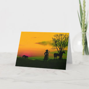 "Läsa till arbete"~Gräns Collie Notecard Kort