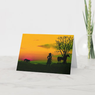 "Läsa till arbete"~Gräns Collie Notecard Kort