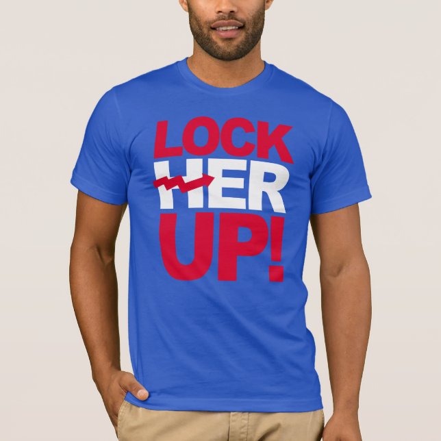 LÅSA UPP HENNE - Anti-Hillary - - Anti-Hillary -- Tee Shirt (Framsida)