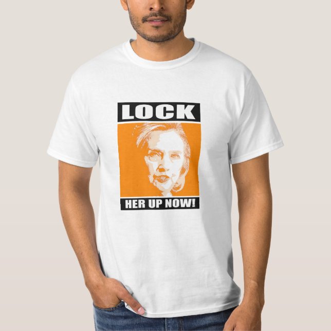 Låsa upp henne nu - - Anti-Hillary - Tee (Framsida)