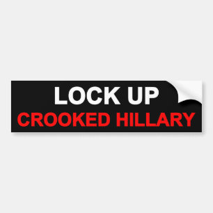 Låsa upp krokiga Hillary Bildekal