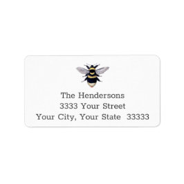 Läsa Vintage Humla Returadress Adressetikett