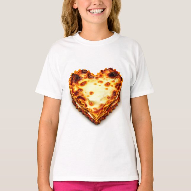 Lasagna Heart T Shirt (Framsida)