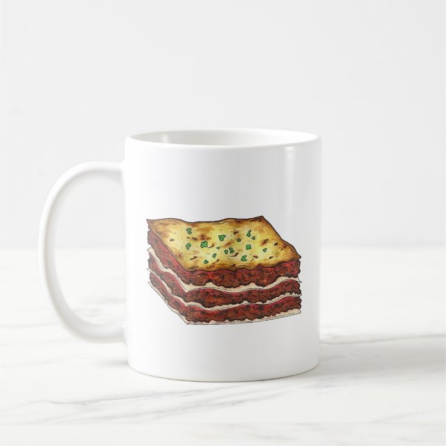 Lasagna Lasagna Italienska koagningsmaten Kaffemugg (Vänster)