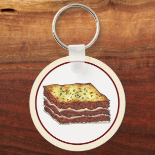 Lasagna Lasagna Italienska koagningsmaten Nyckelring