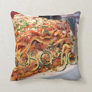 Lasagna-middag på italienska Restaurant Kudde