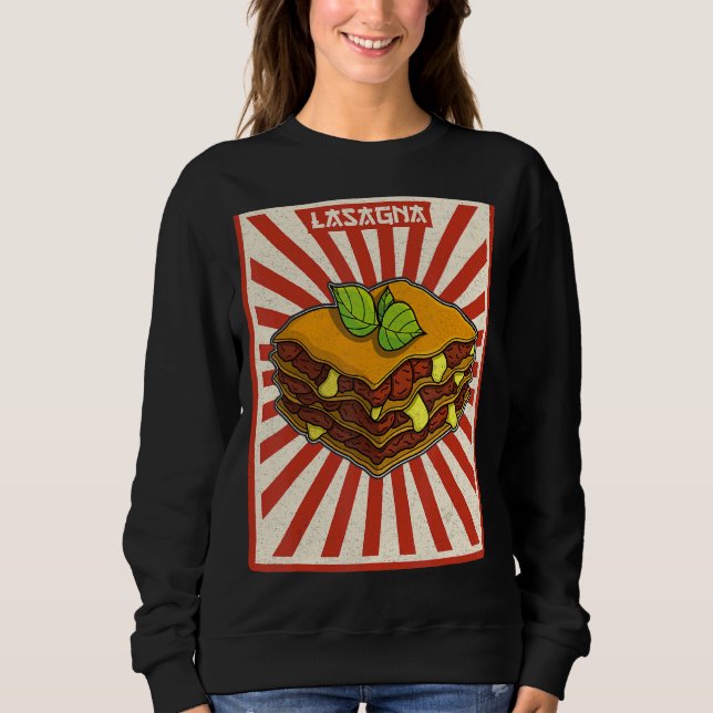 Lasagna Pasta Italien Cuisine Italienska Food T Shirt (Framsida)