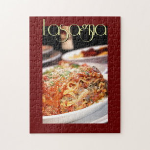 Lasagnamiddag på den italienska restaurangen pussel