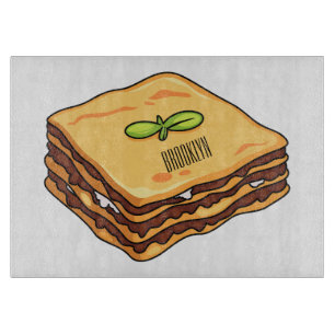 Lasagnas tecknad illustration