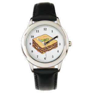 Lasagnas tecknad illustration armbandsur