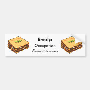 Lasagnas tecknad illustration bildekal