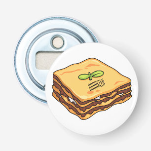 Lasagnas tecknad illustration flasköppnare