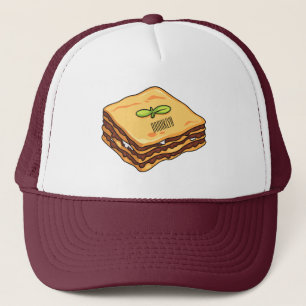 Lasagnas tecknad illustration keps