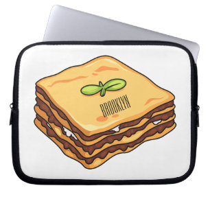 Lasagnas tecknad illustration laptop fodral