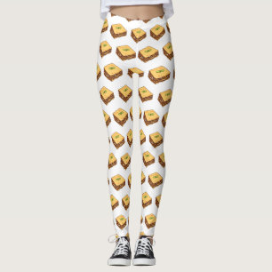 Lasagnas tecknad illustration leggings