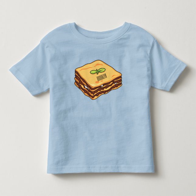 Lasagnas tecknad illustration t shirt (Framsida)